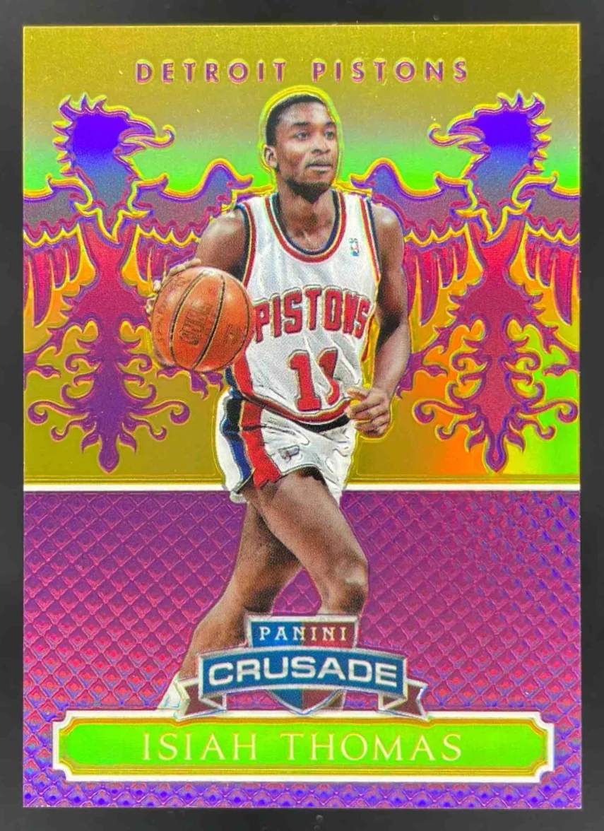 2014-15 Panini Excalibur Crusade Purple #151 Isiah Thomas /75