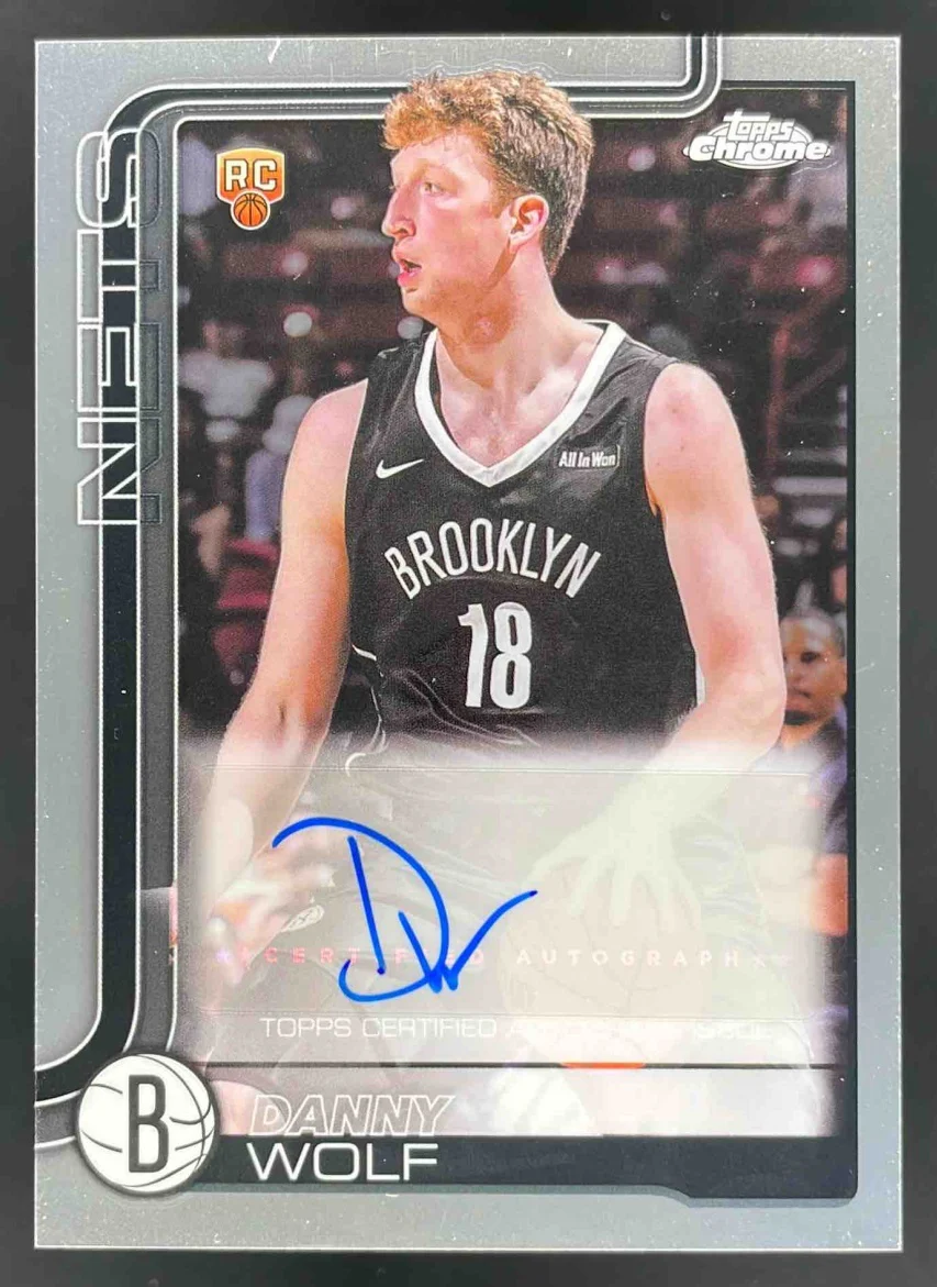 2025-26 Topps Chrome Rookie Autograph #TCAR-DW Danny Wolf RC Auto
