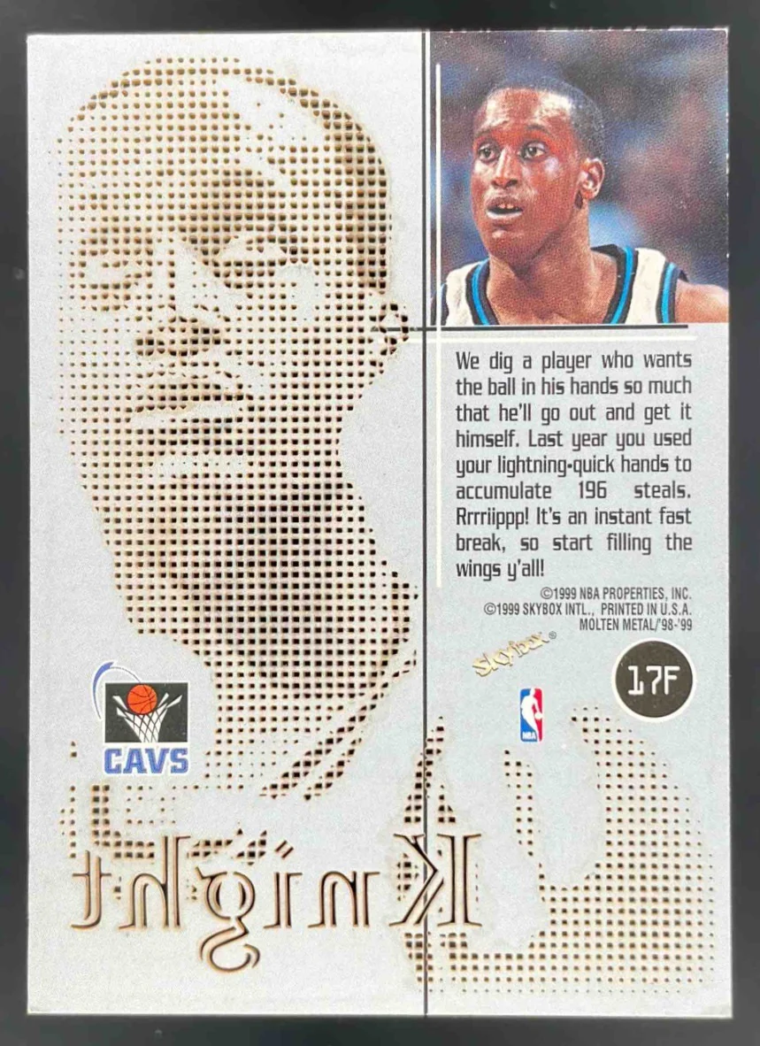 1998-99 Skybox x Molten Metal Fusion #17F Brevin Knight - Image 2