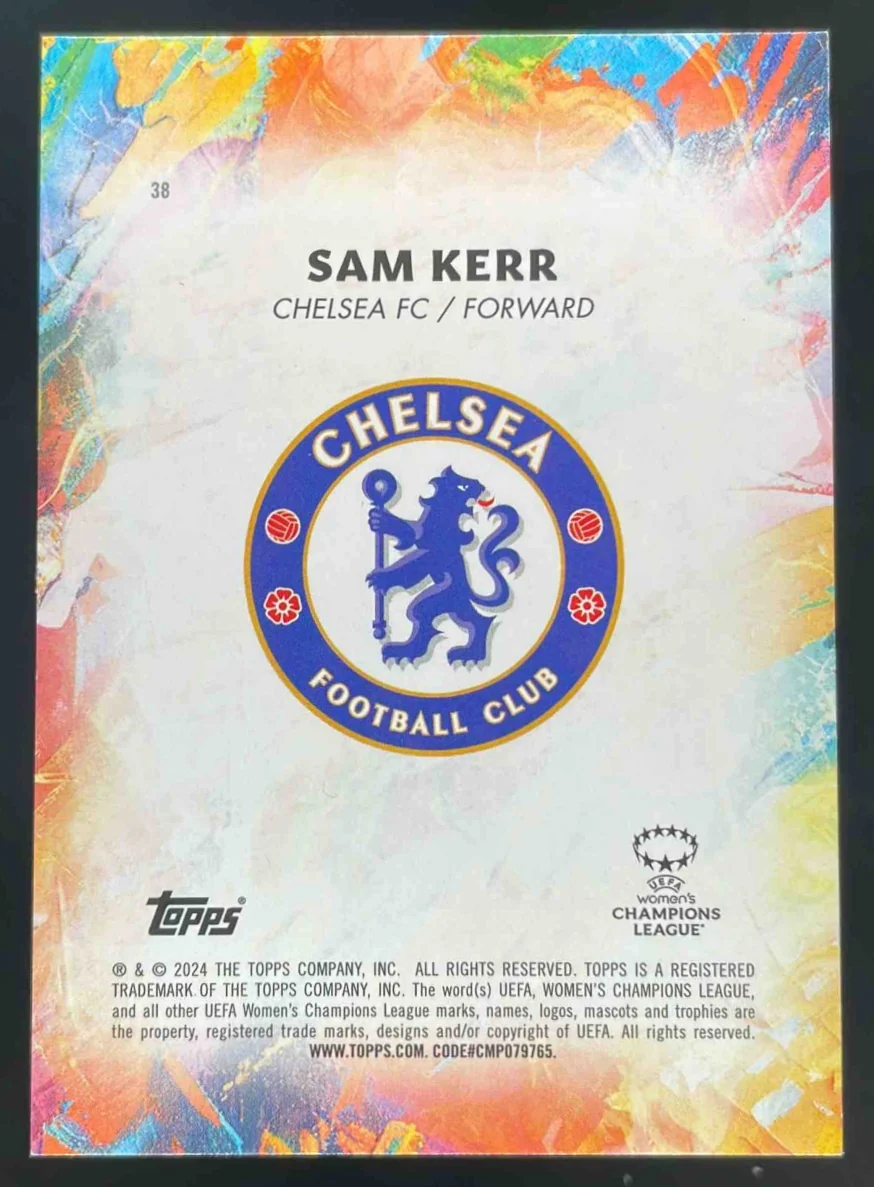 2023 Topps Inception UEFA Club Competitions Blue #38 Sam Kerr Star Quality /49 - Image 2