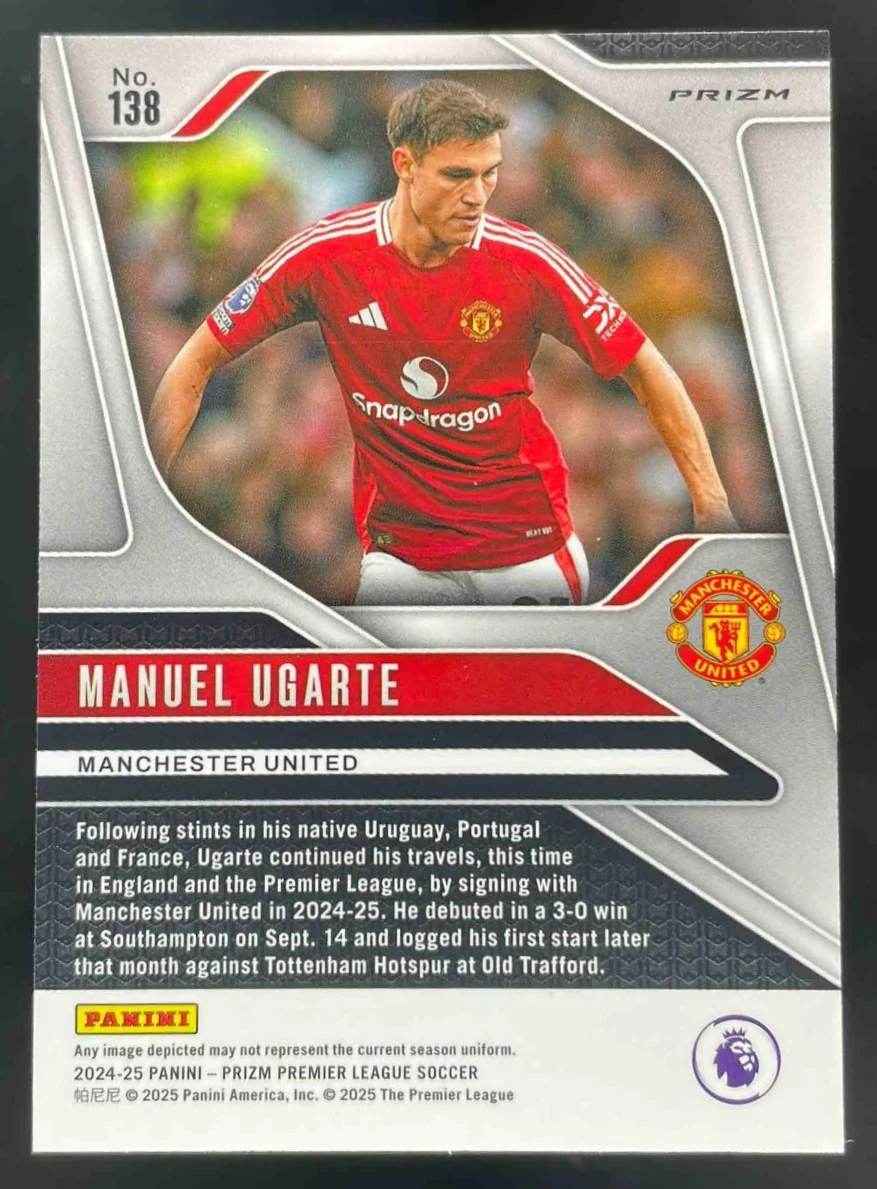 2024-25 Panini Prizm Premier League Genesis Prizm #138 Manuel Ugarte - Image 2