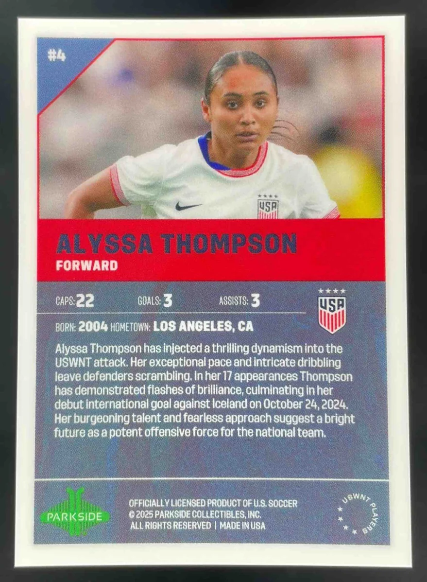 2025 Parkside NWSL #4 Alyssa Thompson - Image 2