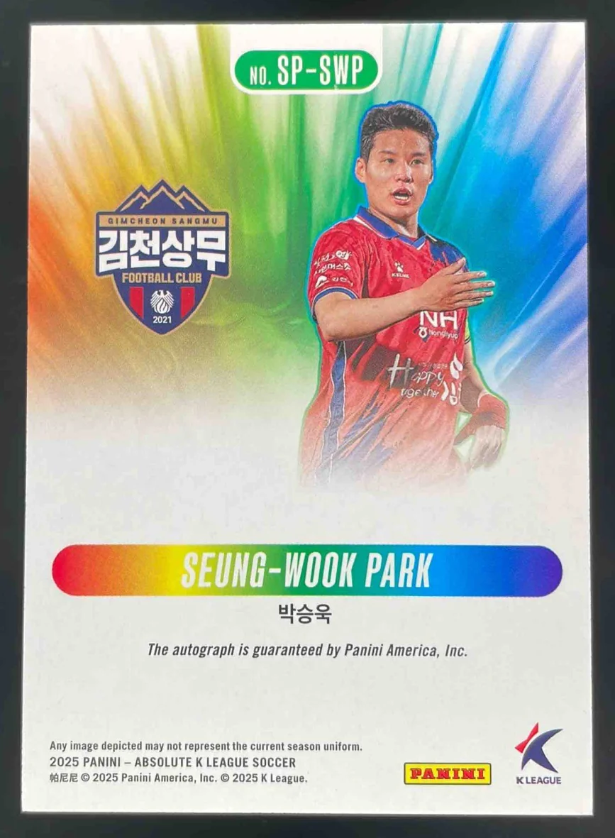 2025 Panini Absolute K League Spectrum Blue #5 Seung-Wook Park Auto /15 - Image 2