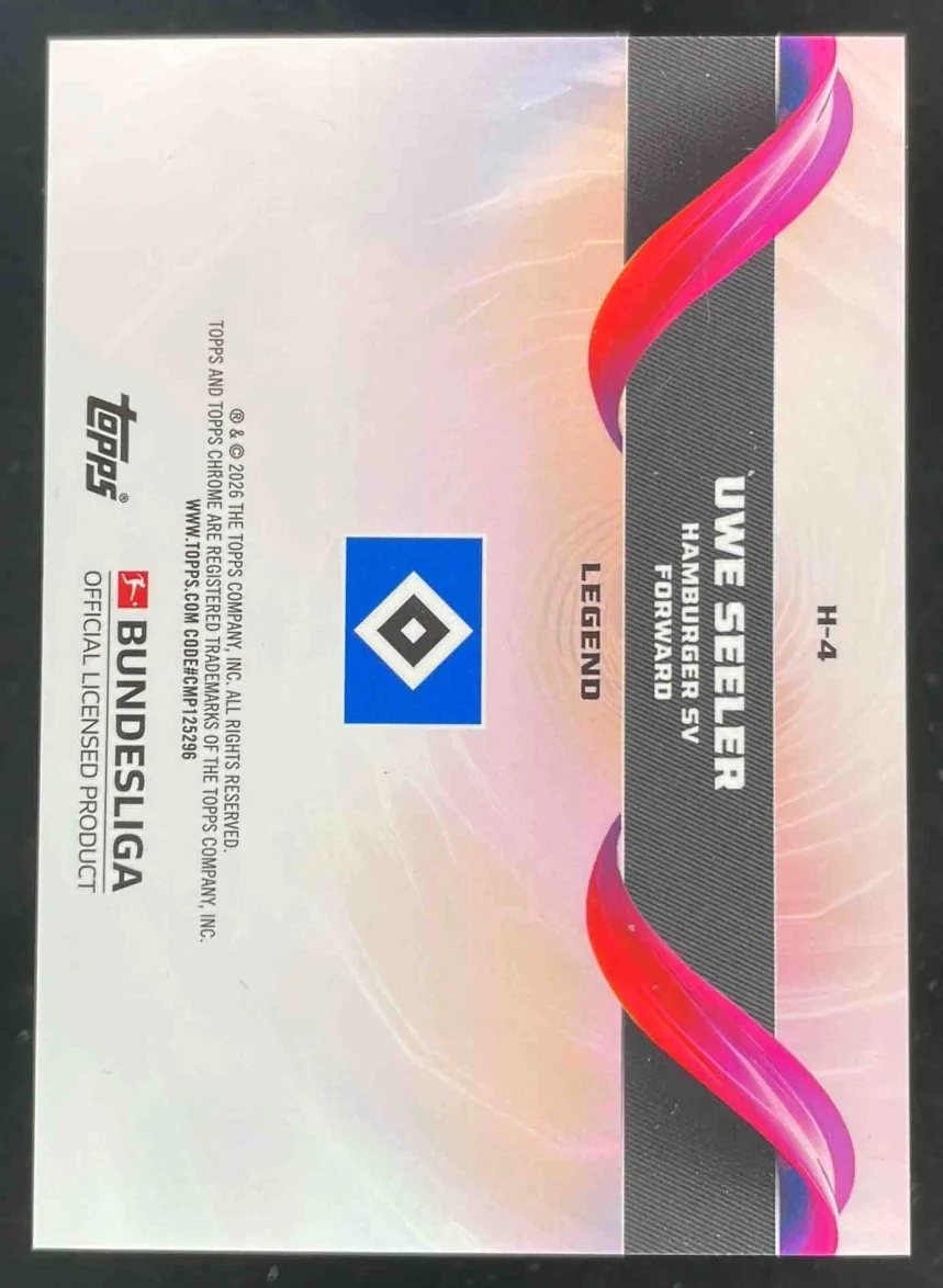 2025-26 Topps Chrome Bundesliga Helix #H-4 Uwe Seeler - Image 2