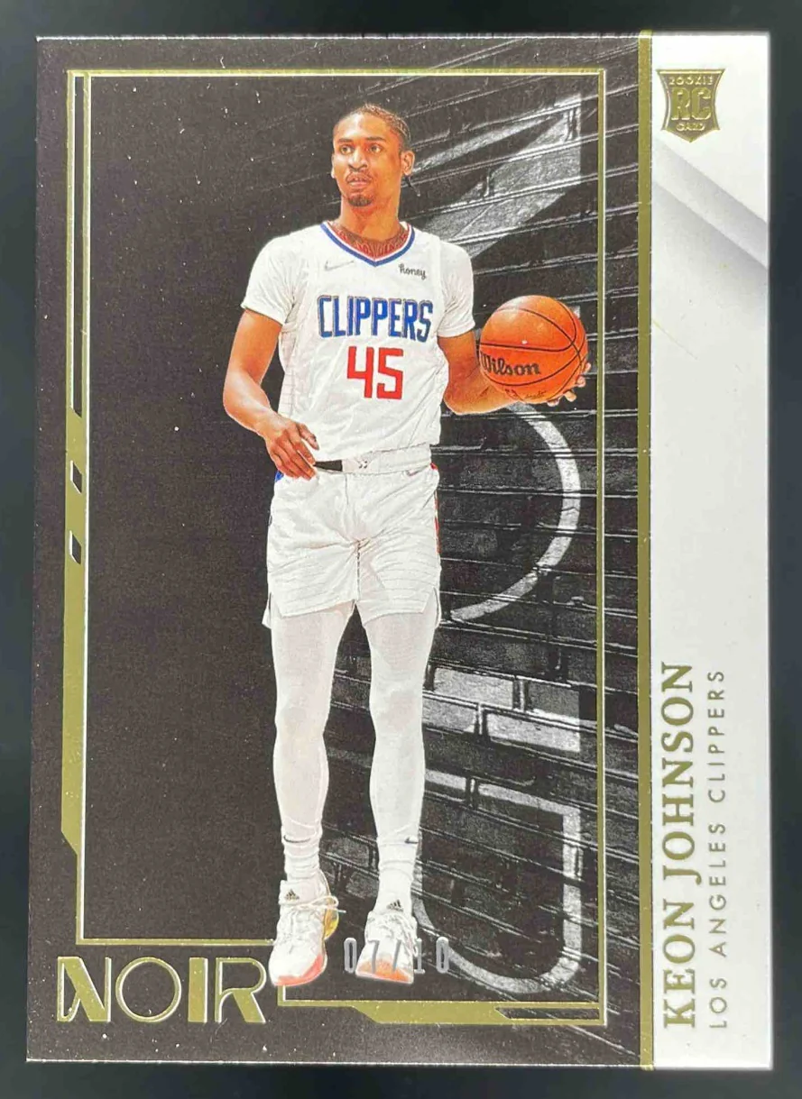 2021-22 Panini Noir Gold #170 Keon Johnson RC /10