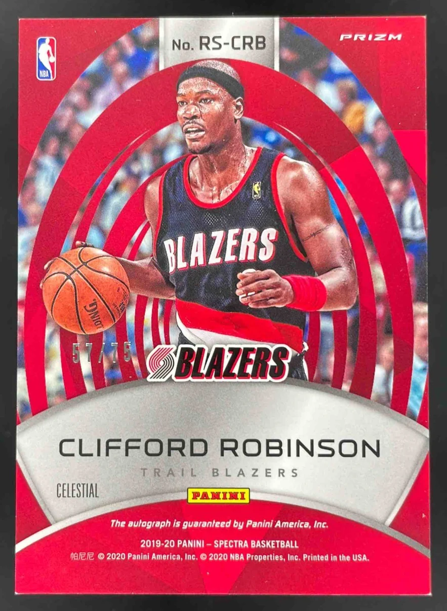2019-20 Spectra Radiant Signatures Celestial #RS-CRB Clifford Robinson Auto /75 - Image 2