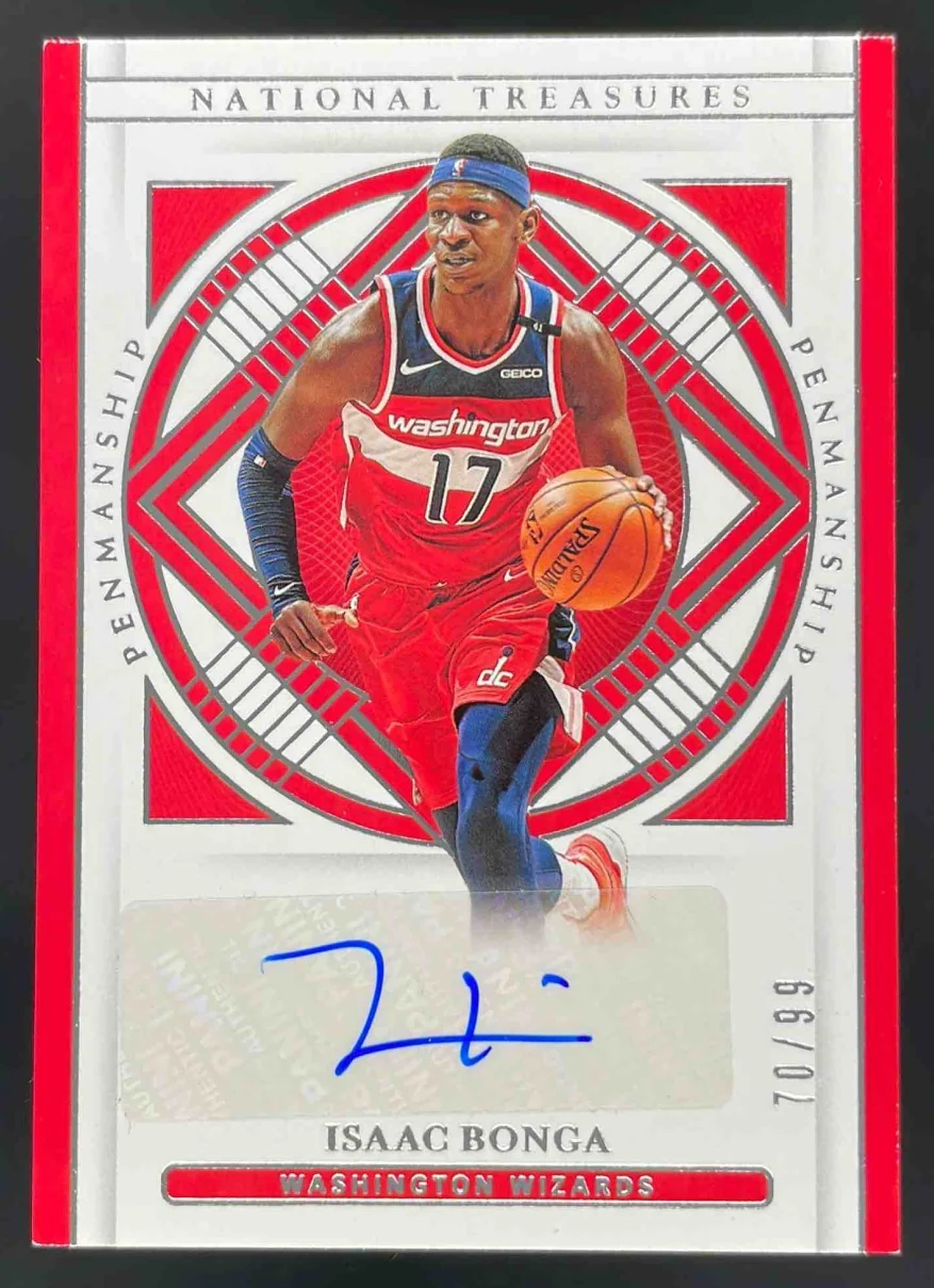 2020-21 Panini National Treasures Penmanship #PEN-ISB Isaac Bonga Auto /99