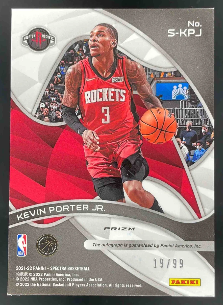 2021-22 Panini Spectra Signatures #S-KPJ Kevin Porter Jr. Autograph Auto /99 - Image 2
