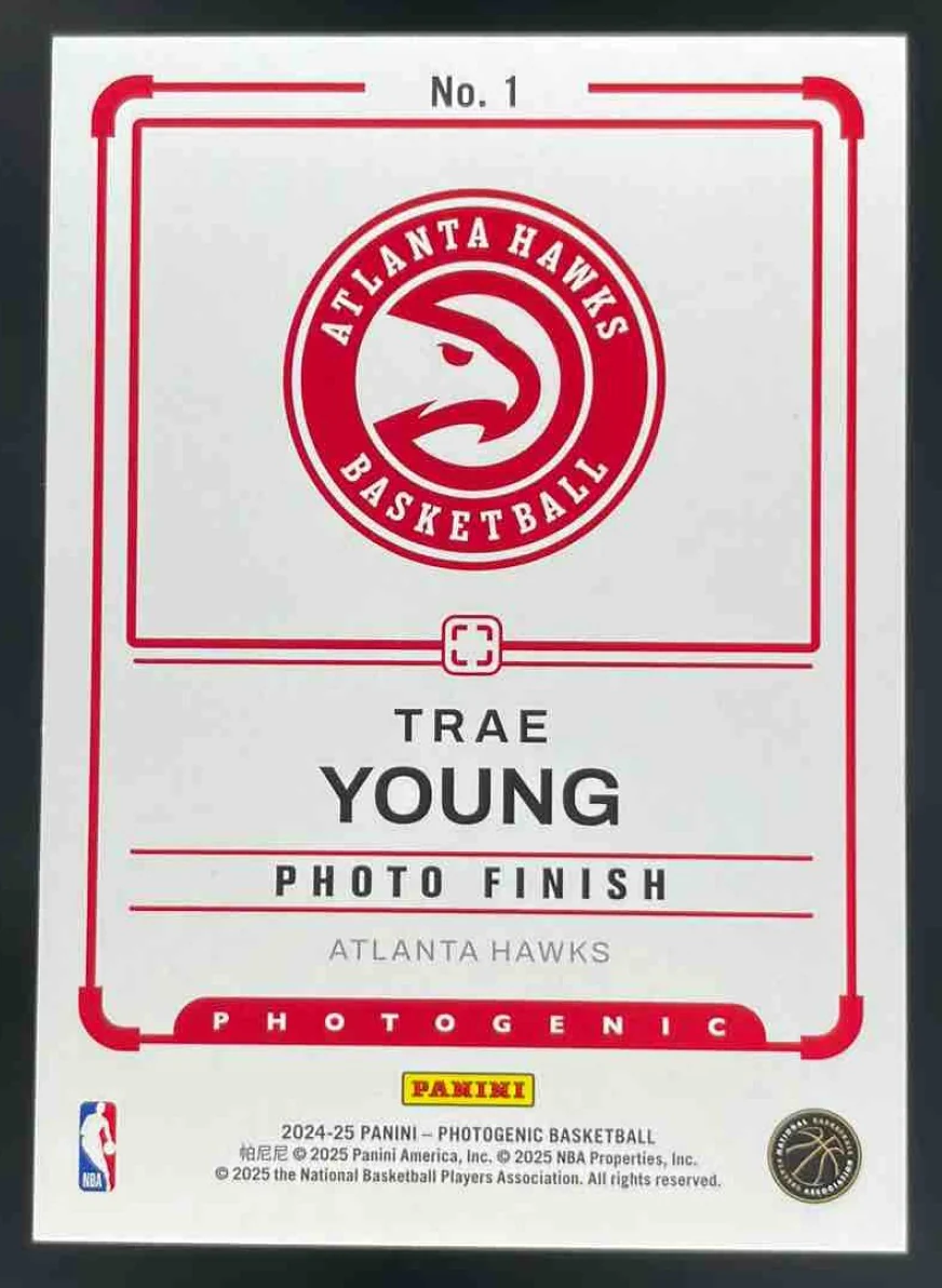 2024-25 Panini Photogenic Photo Finish Gold #1 Trae Young /10 - Image 2