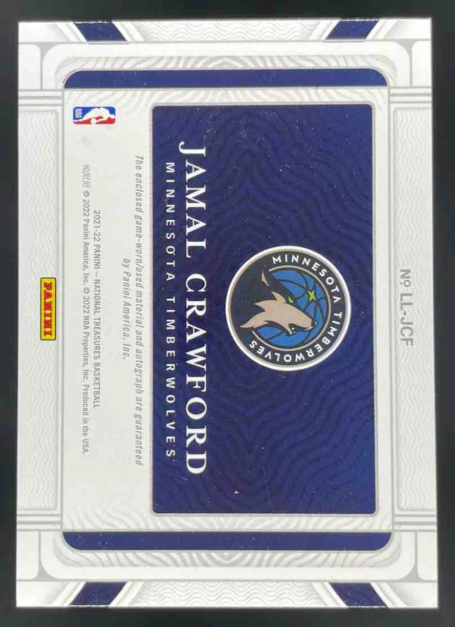 2021-22 National Treasures Lasting Legacies #LL-JCF Jamal Crawford Auto /99 - Image 2
