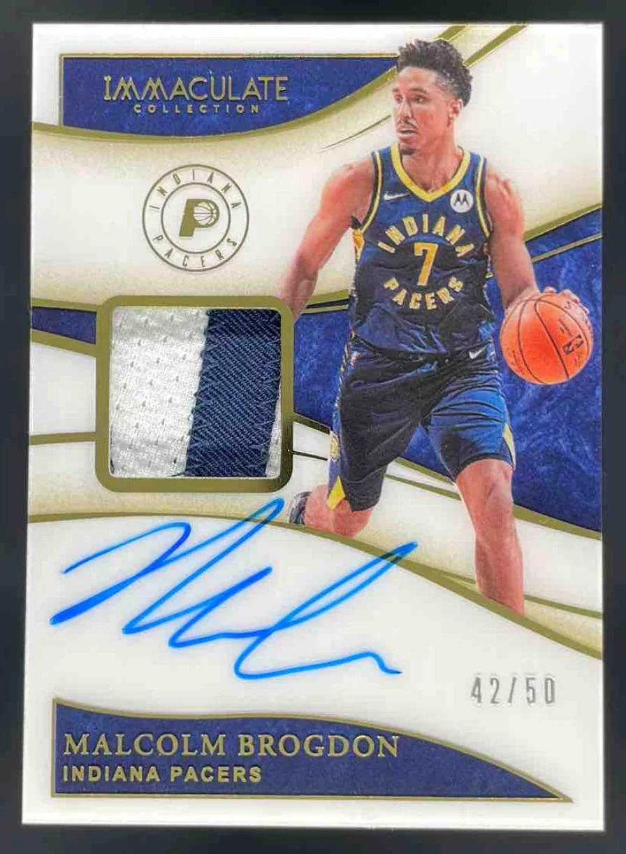 2019-20 Immaculate Collection Patch Autographs #PA-MBR Malcolm Brogdon Auto /50