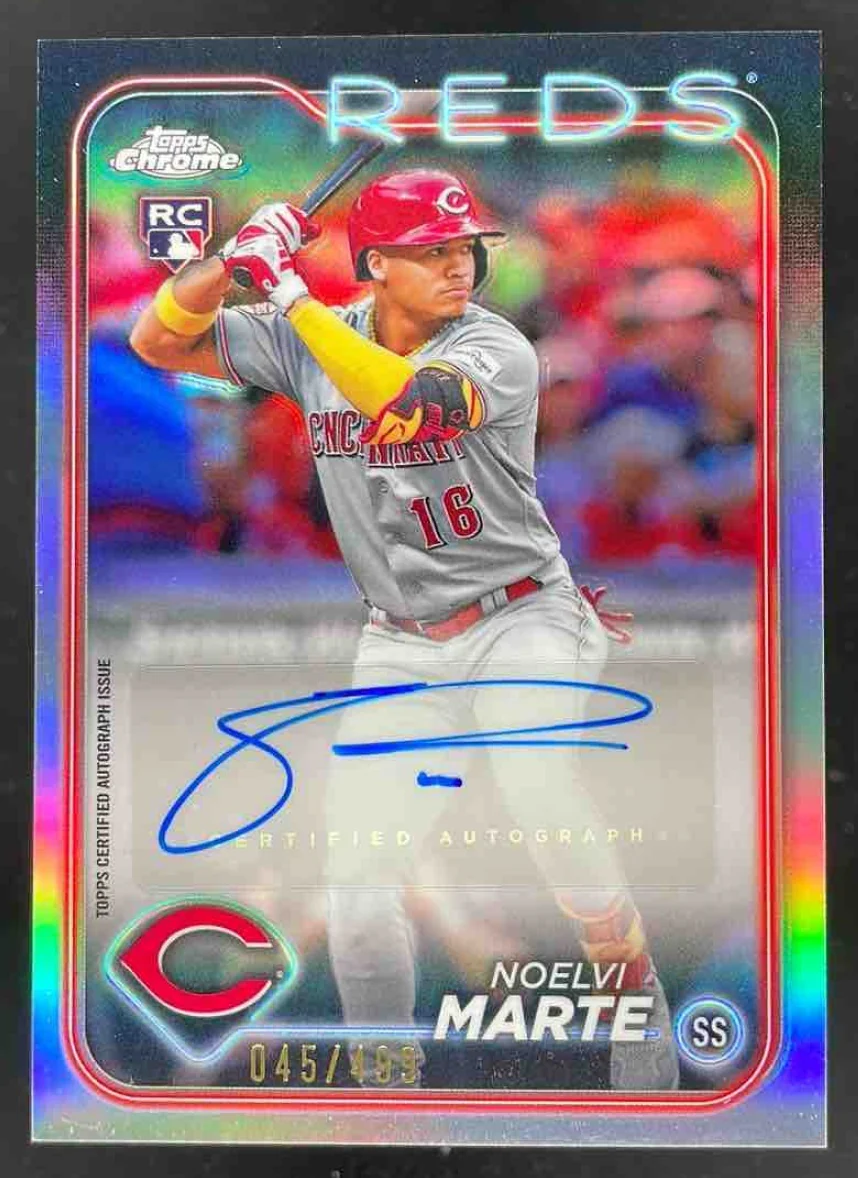 2024 Topps Chrome Update Refractor #AC-NM Noelvi Marte Autograph RC Auto /499