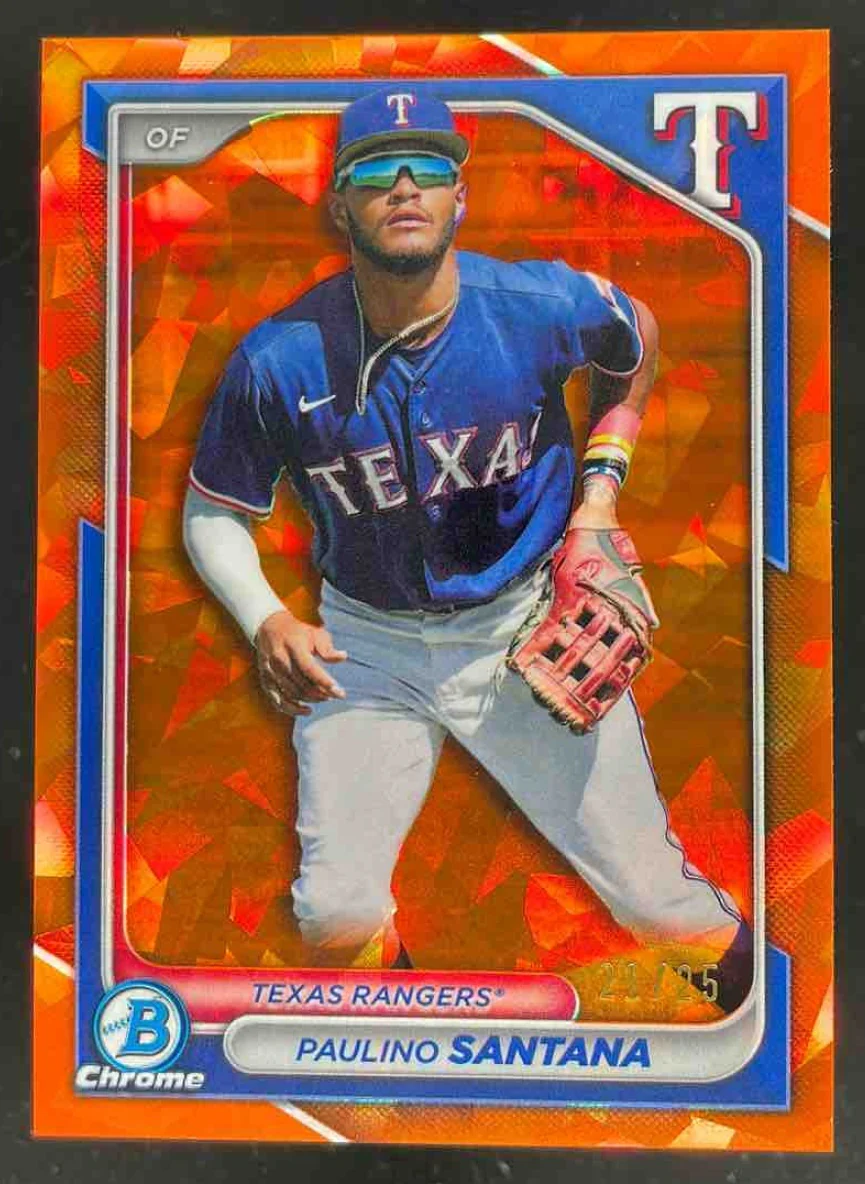 2024 Bowman Chrome Sapphire Prospects Orange #BCP-245 Paulino Santana /25