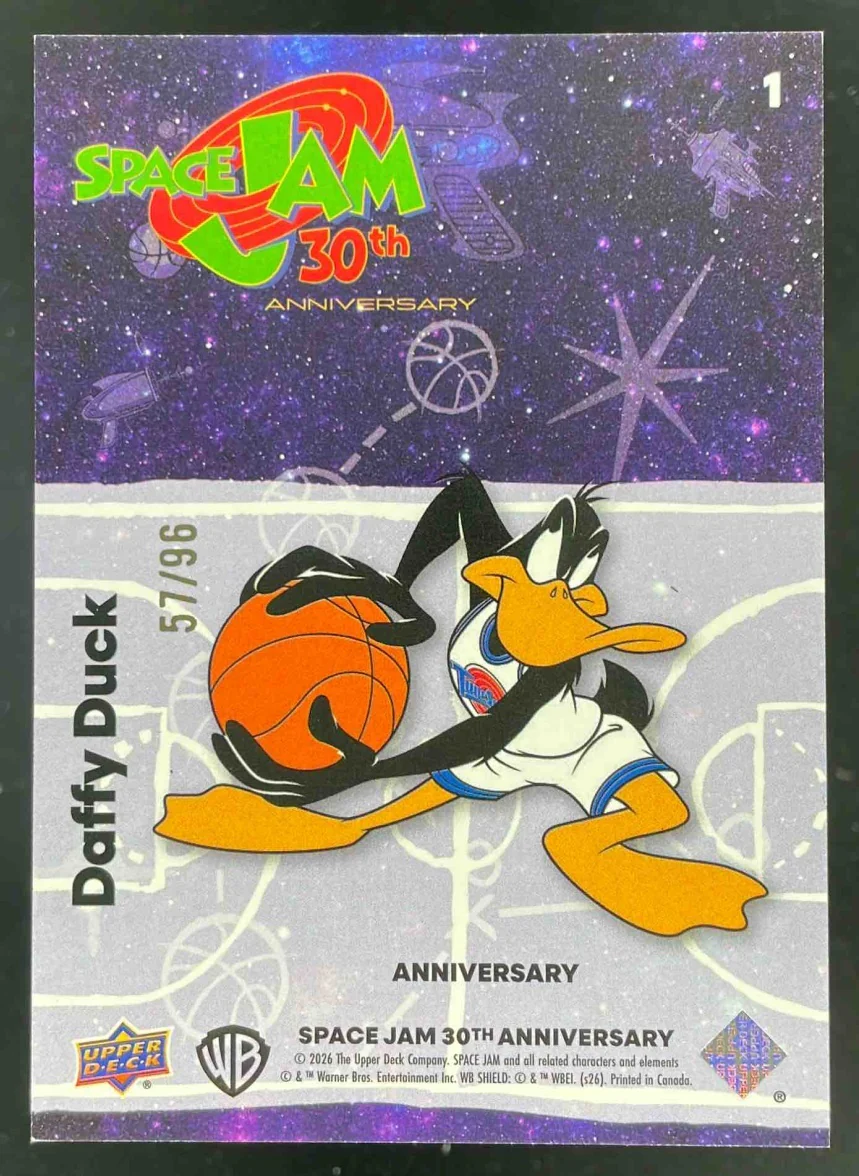 2026 Upper Deck Space Jam 30th Anniversary #1 Daffy Duck /96 - Image 2