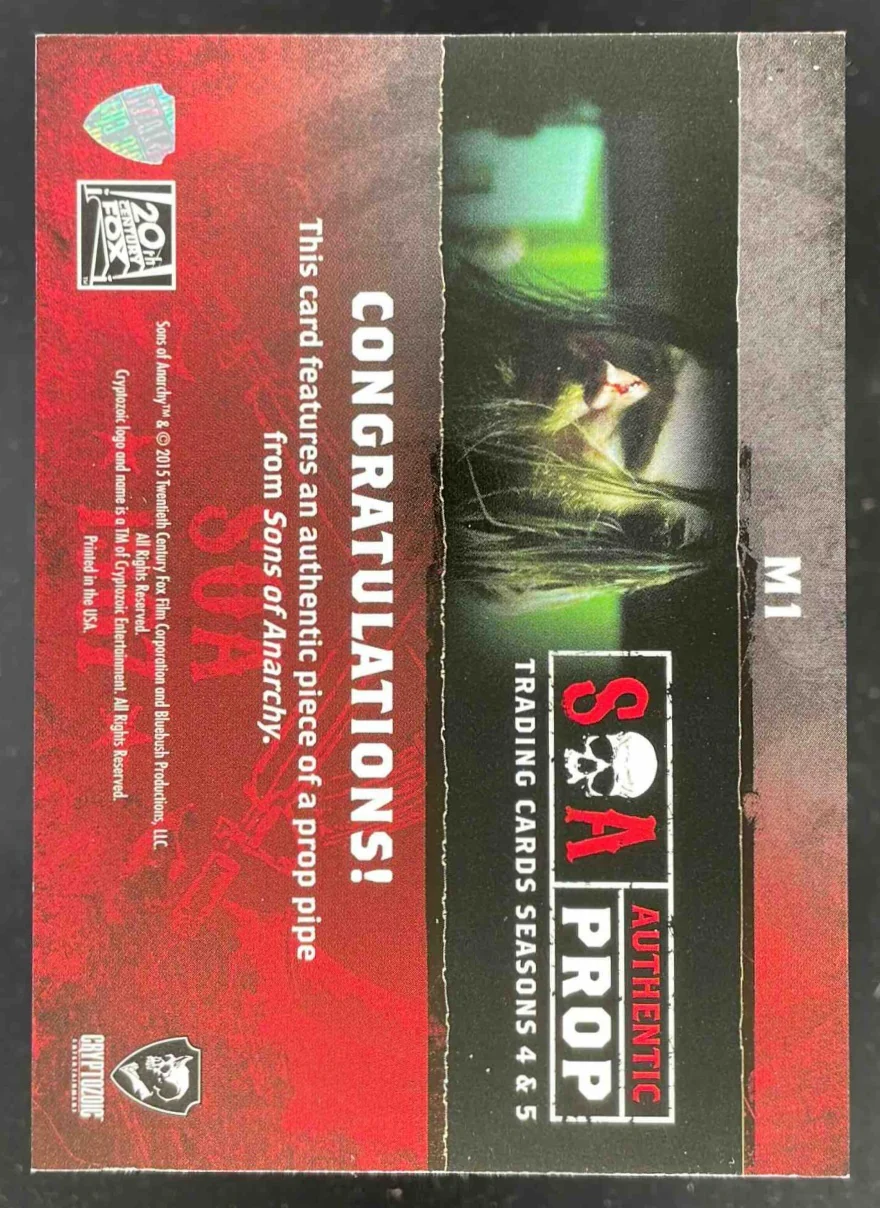 2015 Cryptozoic Sons of Anarchy Prop #M1 Pipe - Image 2