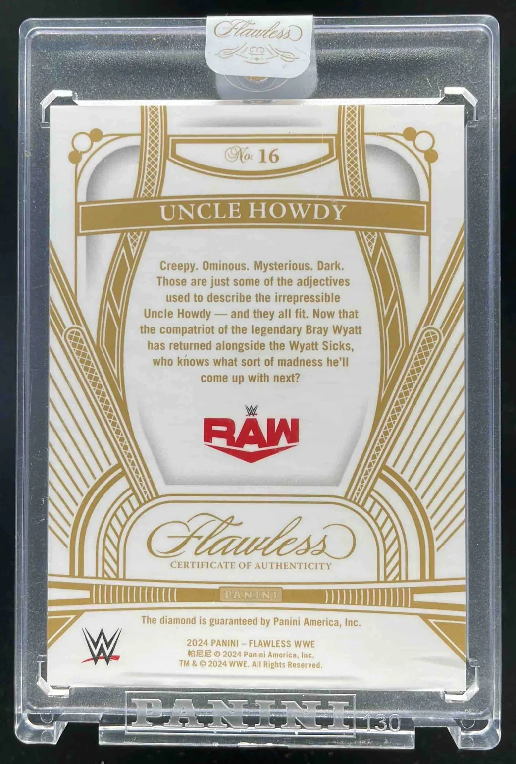 2024 Panini Flawless WWE Ruby #16 Uncle Howdy /15 - Image 2