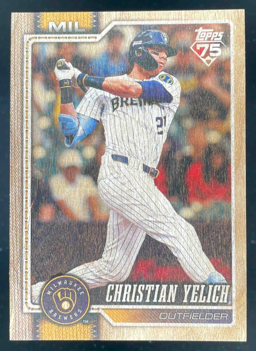 2026 Topps Wood #154 Christian Yelich /25