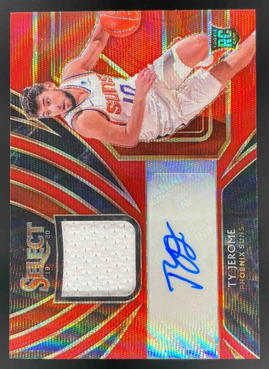 2019-20 Select Rookie Jersey Autographs Ruby Wave #RJA-TJR Ty Jerome RC Auto