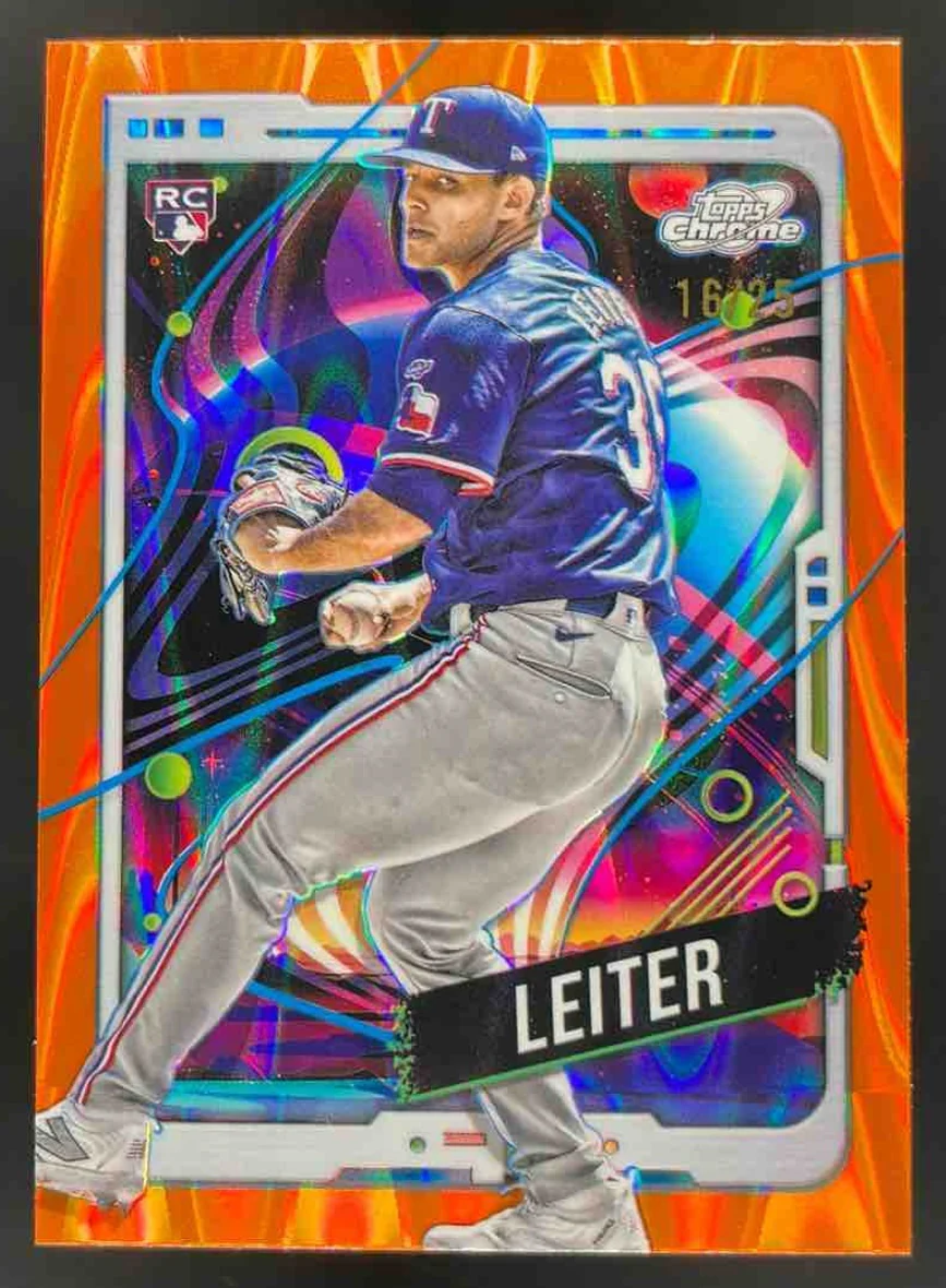 2024 Topps Cosmic Chrome Orange Galactic Refractor #101 Jack Leiter RC /25