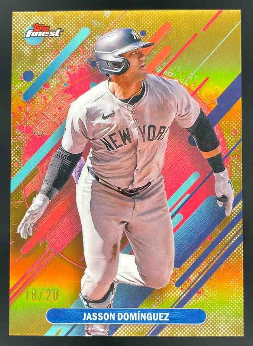 2025 Topps Finest Rare Gold Refractor #236 Jasson Dominguez /20