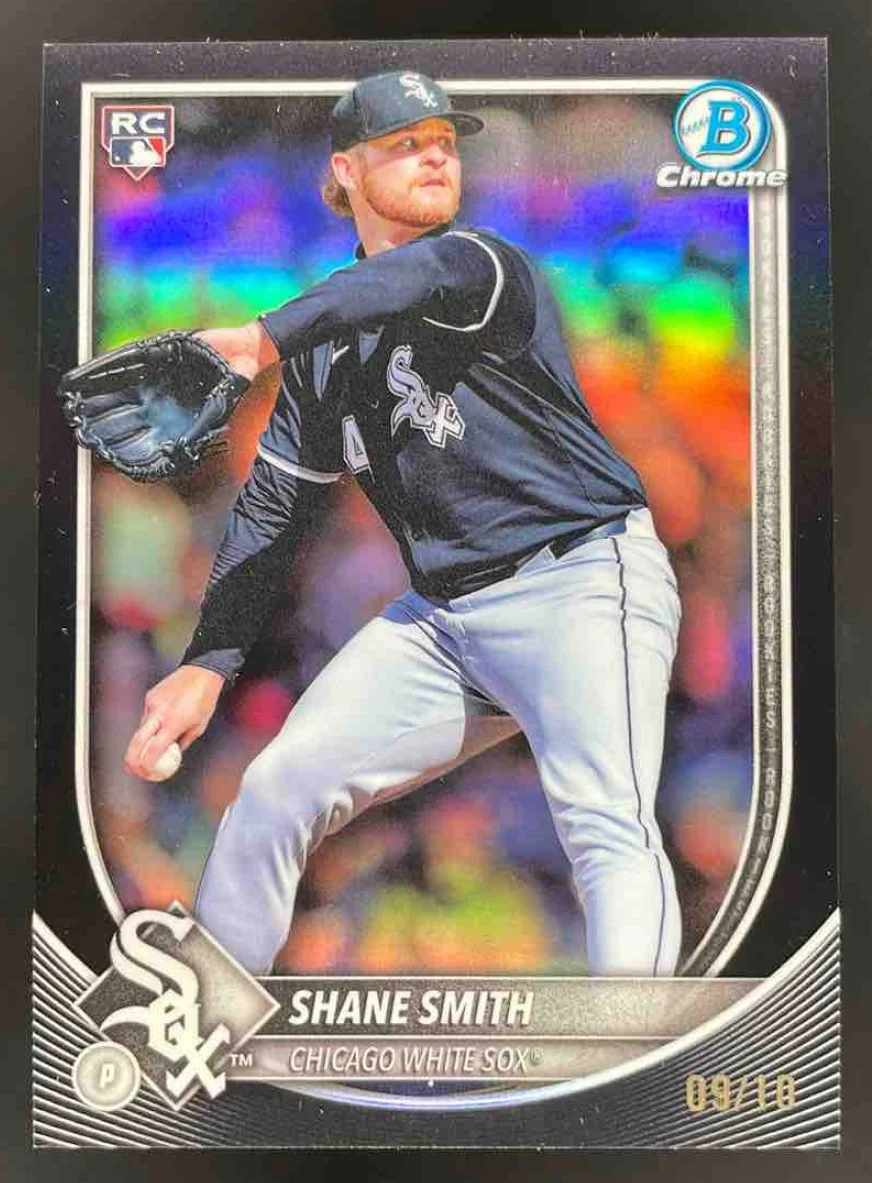 2025 Bowman Chrome Black Refractor #52 Shane Smith RC /10