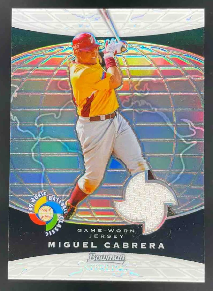 2009 Bowman Sterling WBC Relics Refractors #BCR-MC Miguel Cabrera /199