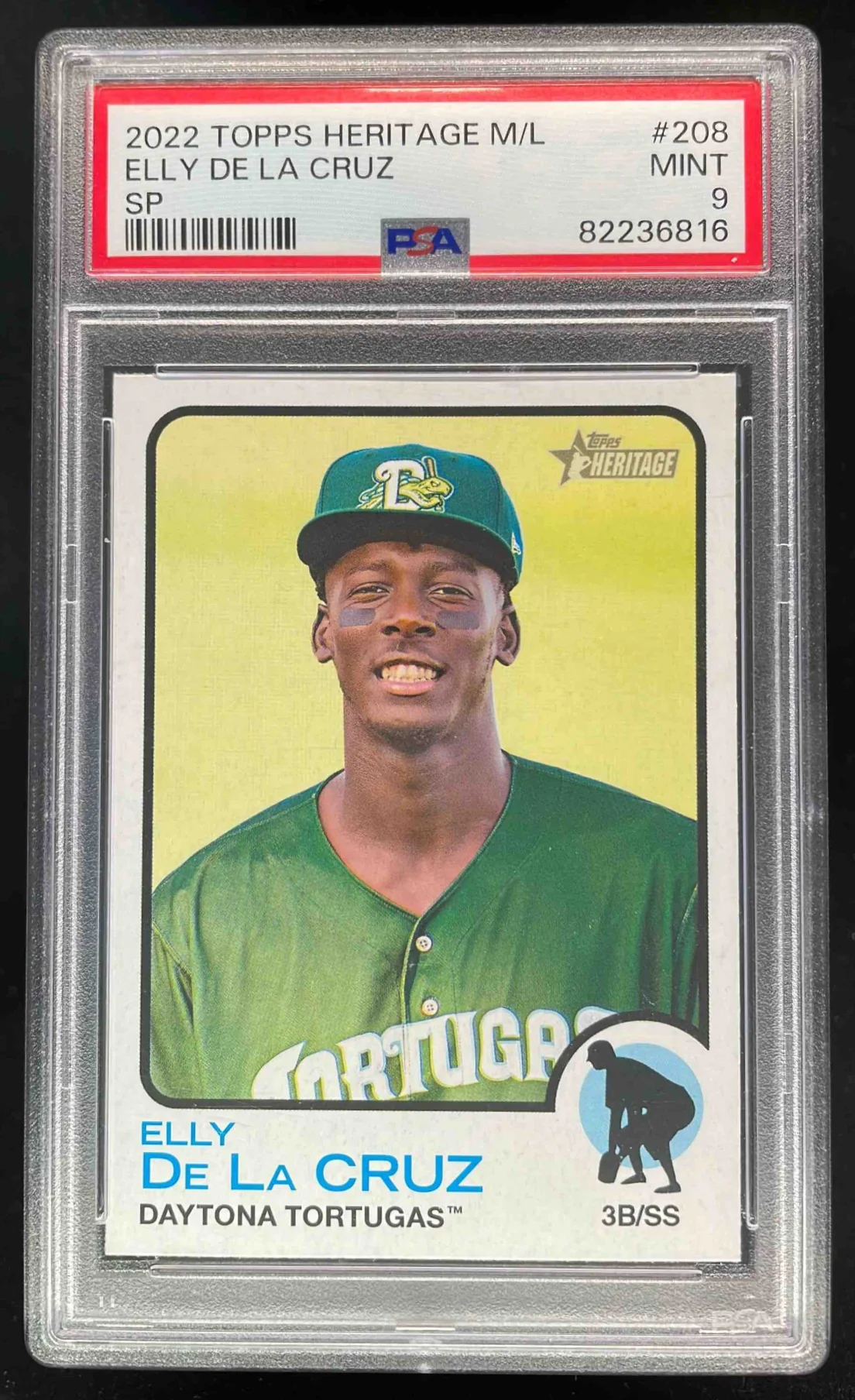2022 Topps Heritage Minor League #208 Elly De La Cruz SP PSA 9