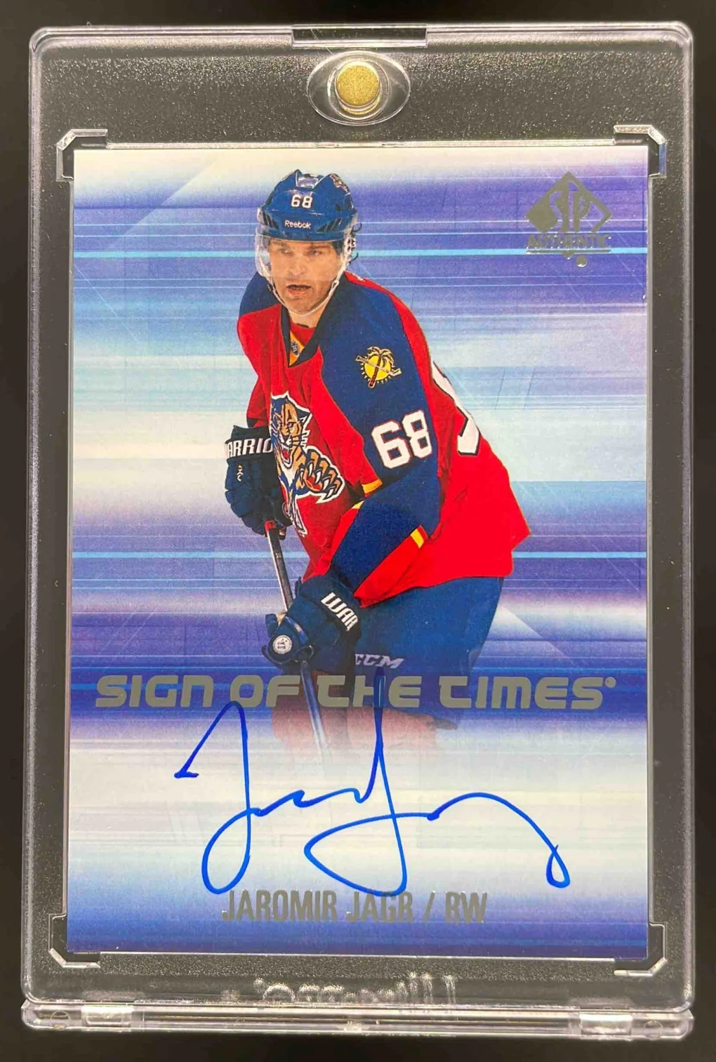 2015-16 SP Authentic Sign of the Times #SOTT-JJ Jaromir Jagr Autograph Auto