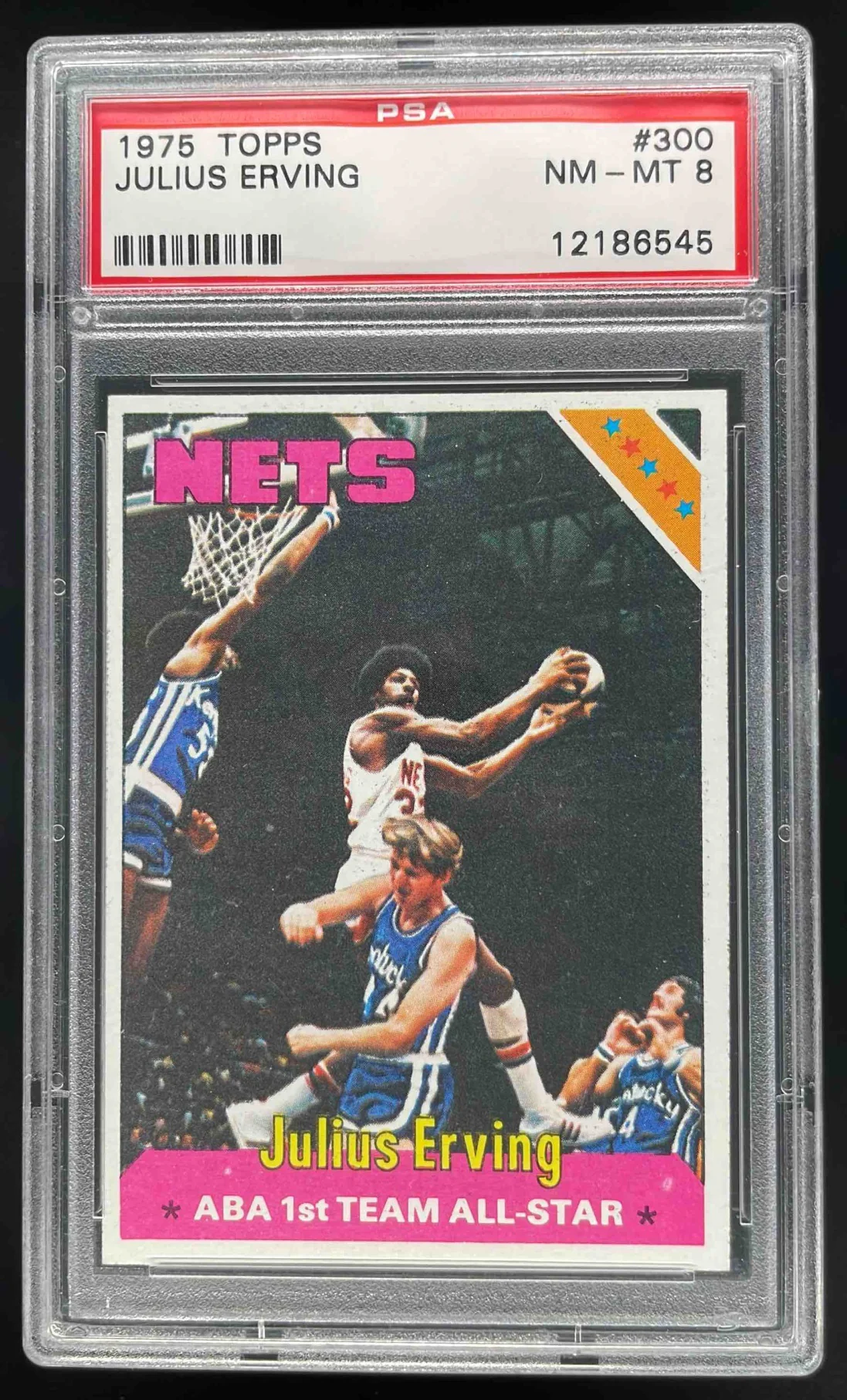 1975-76 Topps #300 Julius Erving All-Star PSA 8