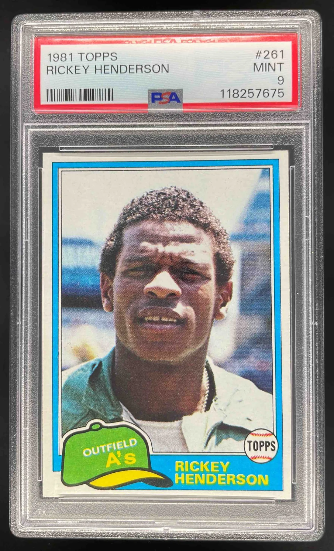 1981 Topps #261 Rickey Henderson PSA 9
