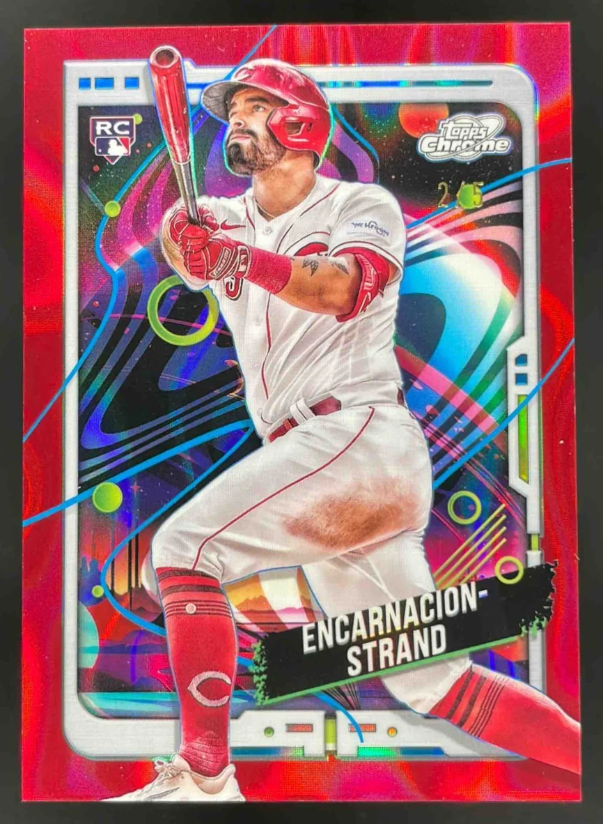 2024 Topps Cosmic Chrome Red Flare Refractor Christian Encarnacion-Strand RC /5