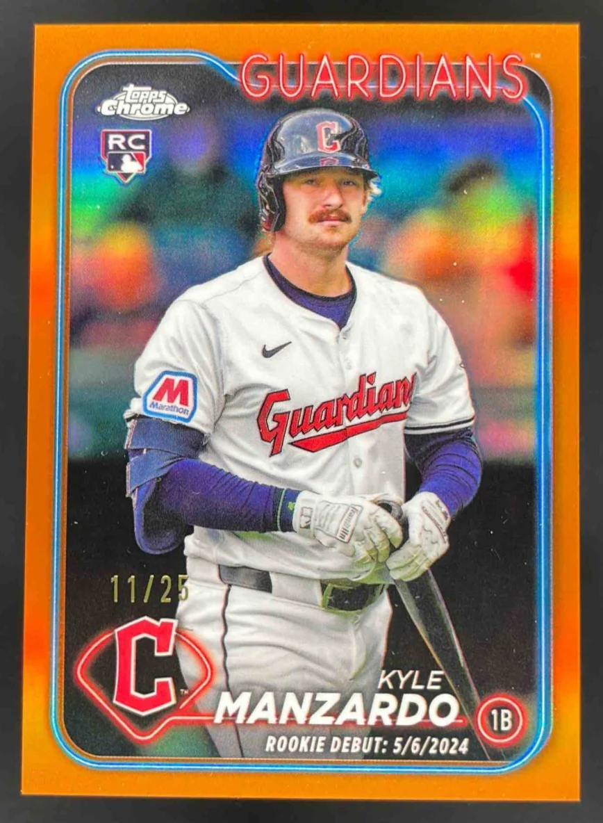 2024 Topps Chrome Update Orange Refractor #USC26 Kyle Manzardo RC /25
