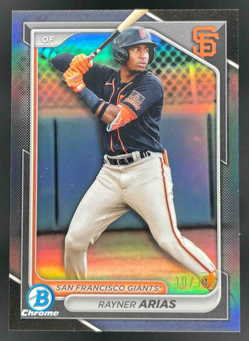 2024 Bowman Draft Chrome Black Refractor #BDC-189 Rayner Arias /10