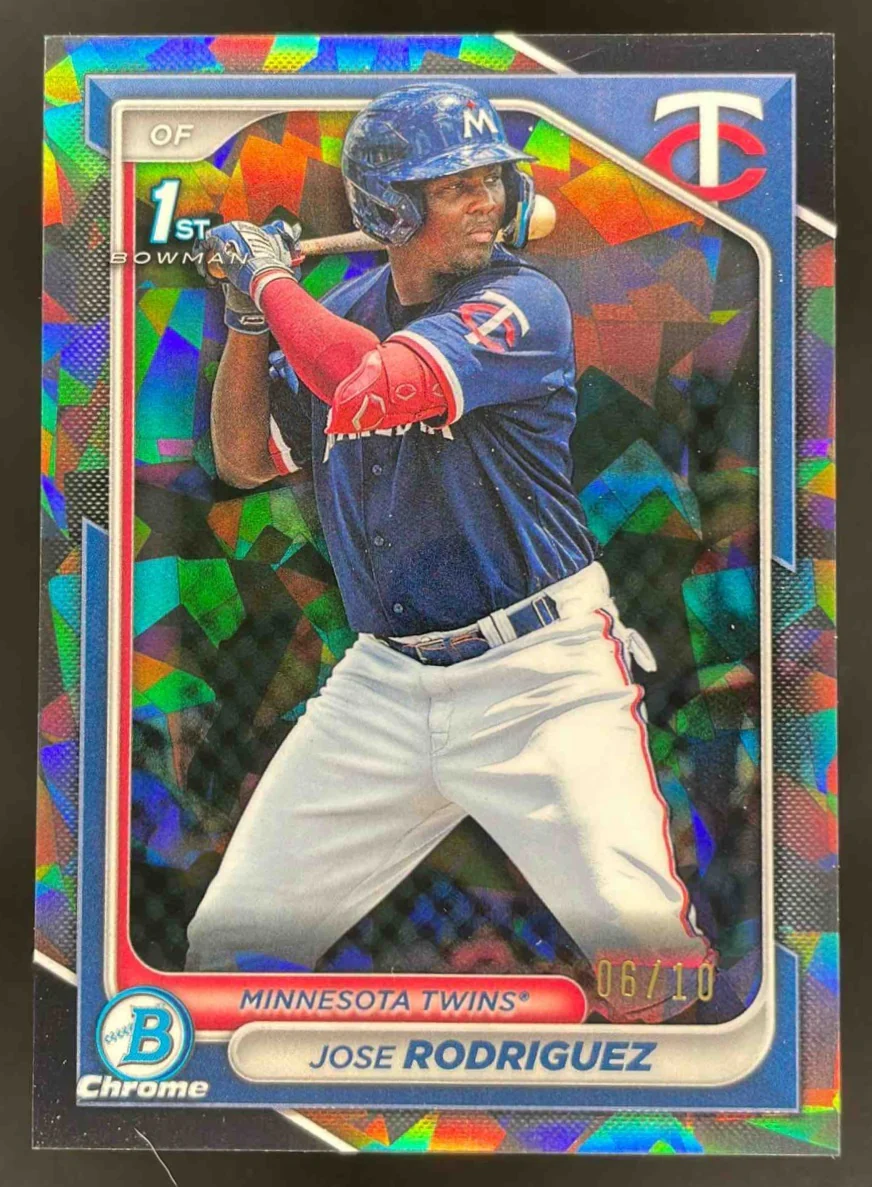 2024 Bowman Sapphire Chrome Black Sapphire #BCP-71 Jose Rodriguez RC /10