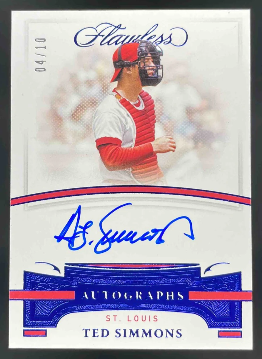 2021 Panini Flawless Autographs Sapphire #FA-TS Ted Simmons Autograph Auto /10