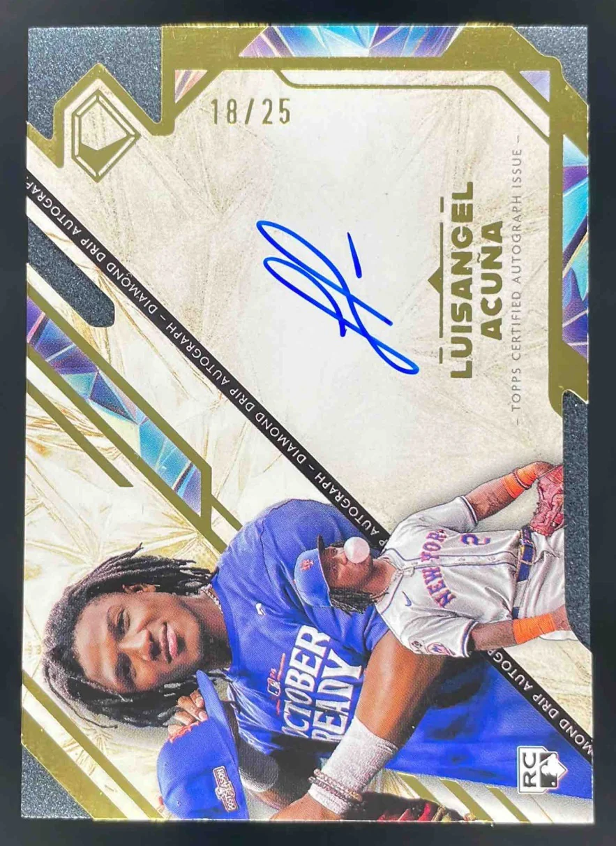 2025 Topps Diamond Icons Diamond Drip #DDA-LA Luisangel Acuna RC Auto /25