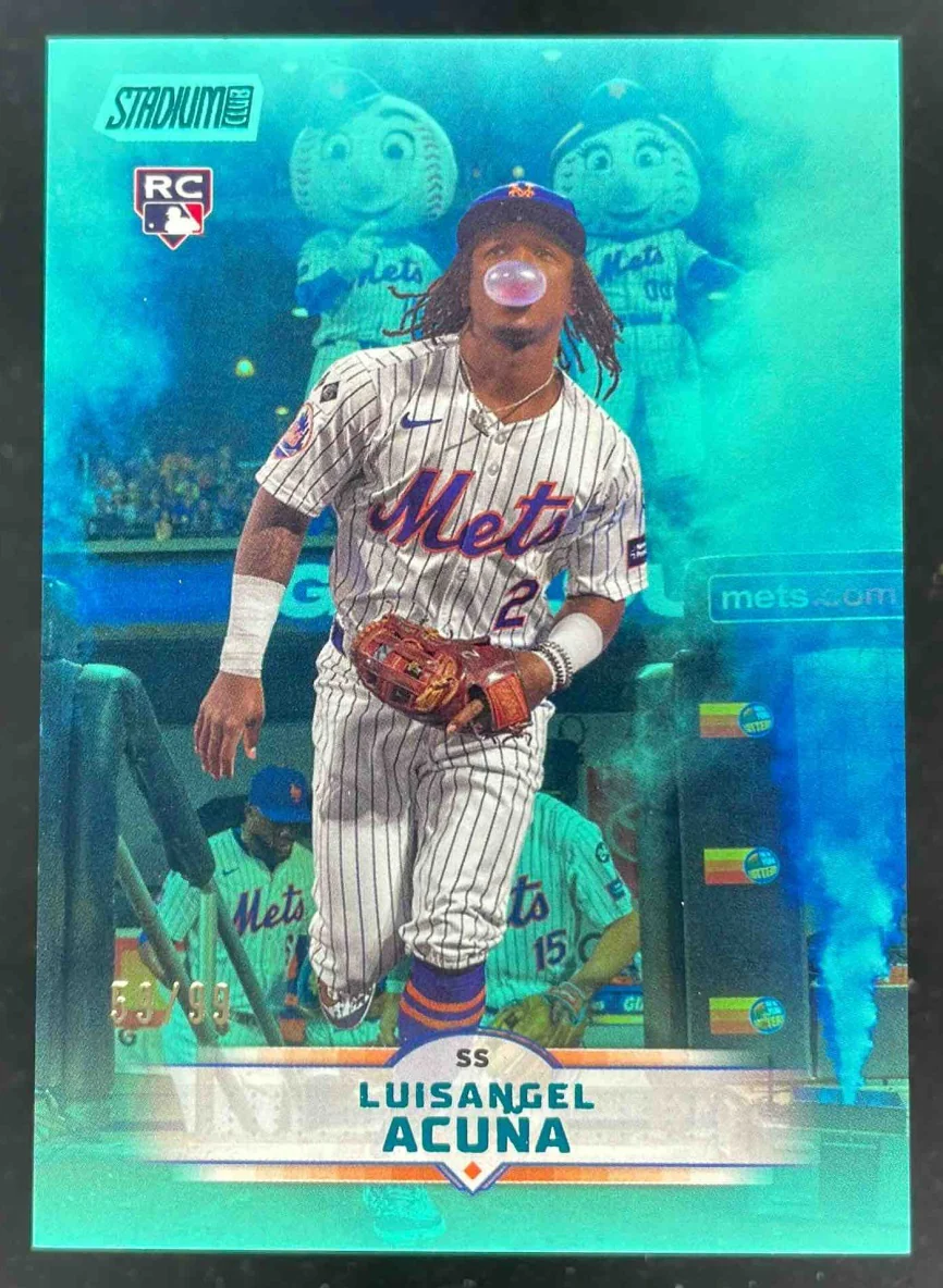 2025 Topps Stadium Club Turquoise Foil #115 Luisangel Acuna RC /99