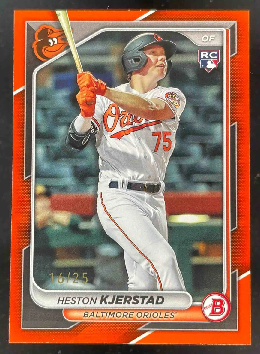 2024 Bowman Orange #9 Heston Kjerstad RC /25