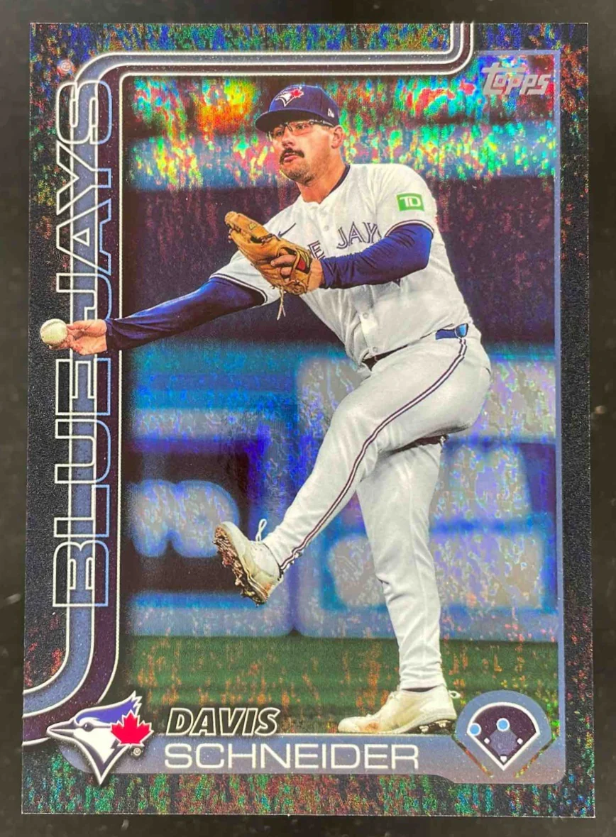 2025 Topps Black Holo Foil #342 Davis Schneider /10