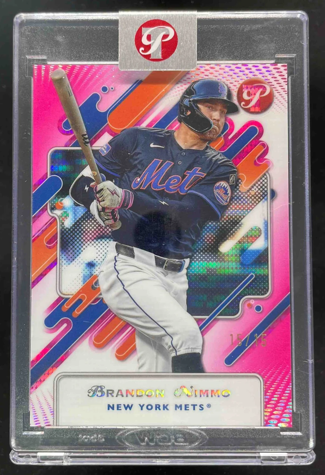 2025 Topps Pristine Pink Refractor #128 Brandon Nimmo /15