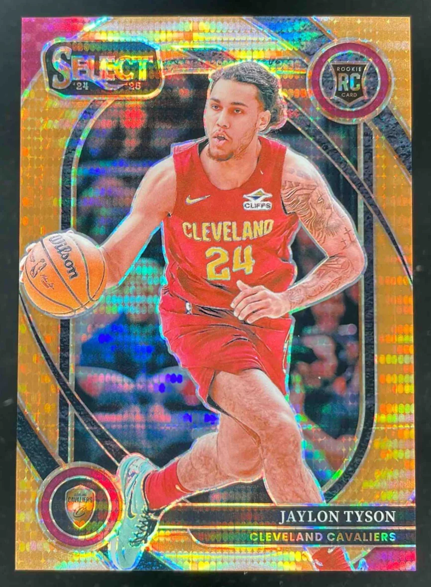 2024-25 Select Courtside Neon Orange Pulsar Prizm FOTL #282 Jaylon Tyson RC /18