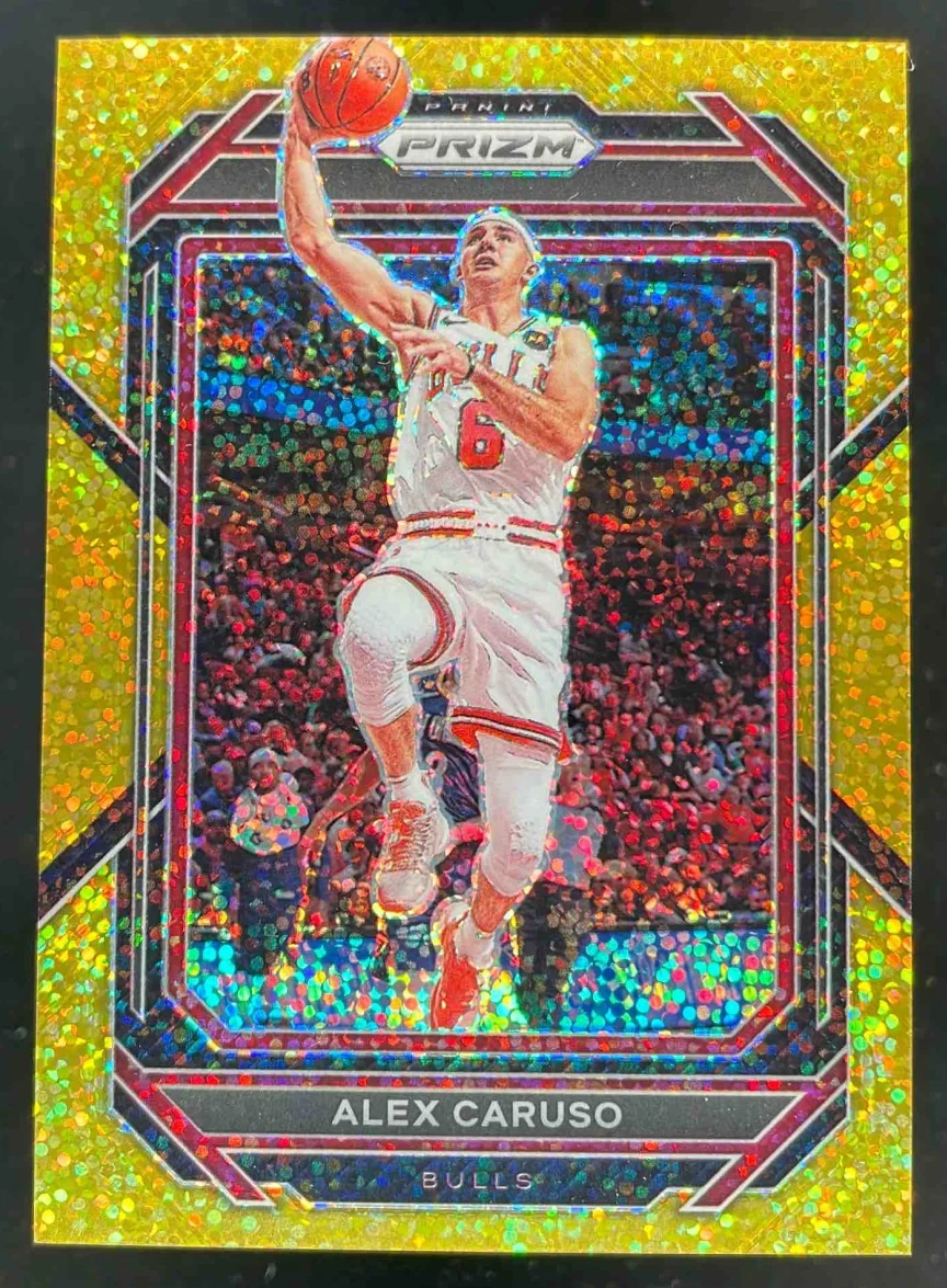 2022-23 Panini Prizm Prizms Gold Sparkle #83 Alex Caruso /24