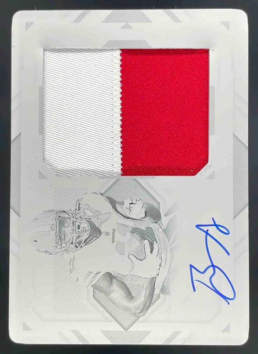 2020 National Treasures Material Printing Plate Black Brandon Aiyuk RC Auto 1/1