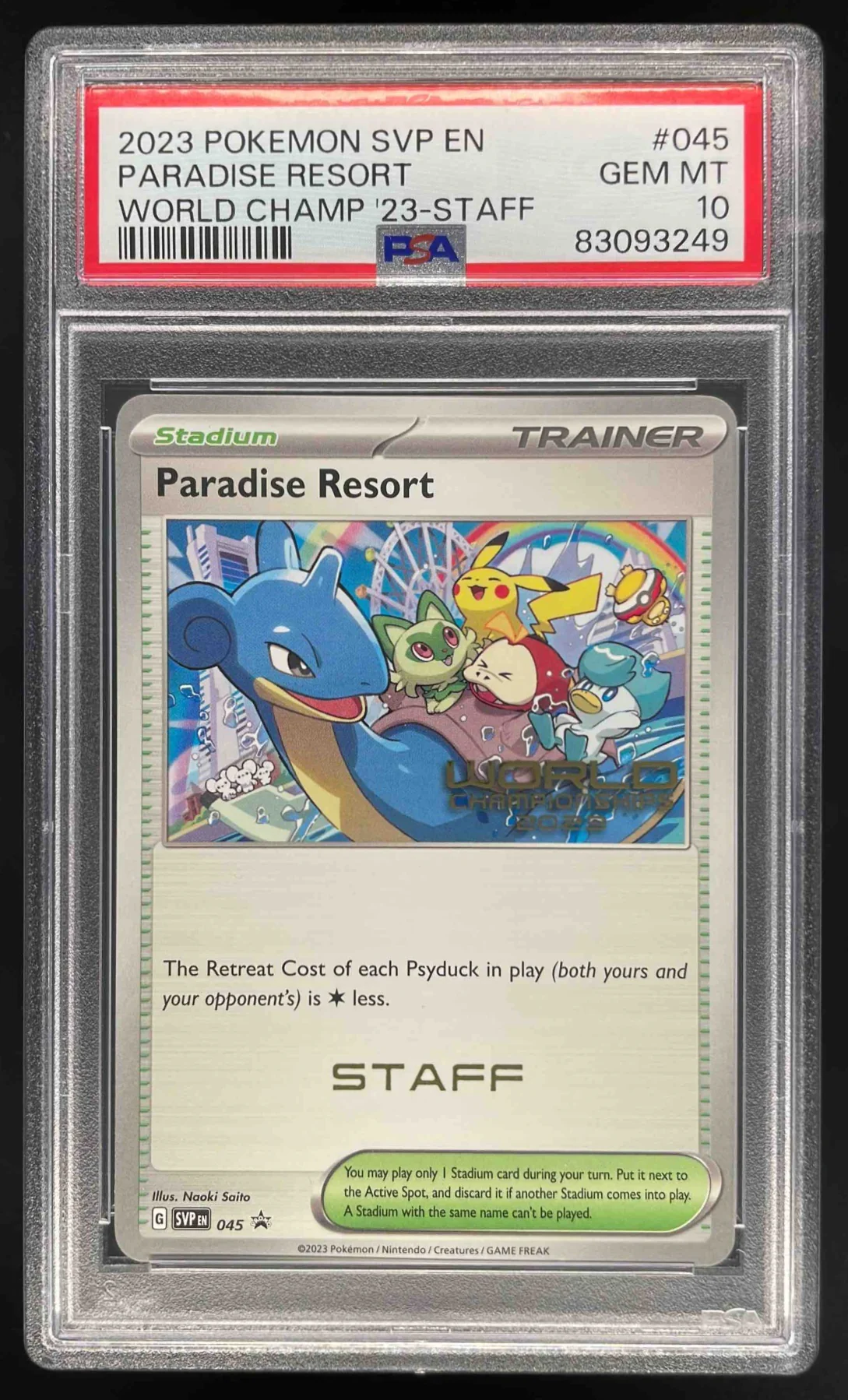 2023 Pokemon SV Black Star Promos Promos #045 Paradise Resort PSA 10