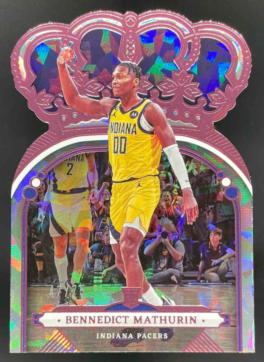 2022-23 Panini Crown Royale Crystal Pink #60 Bennedict Mathurin RC /75