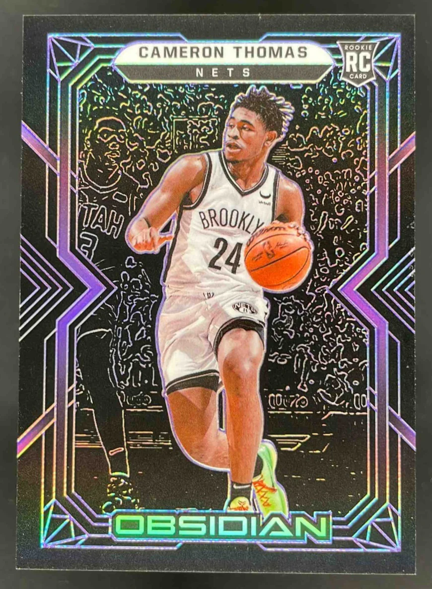 2021-22 Panini Obsidian Electric Etch Purple #171 Cameron Thomas RC /99