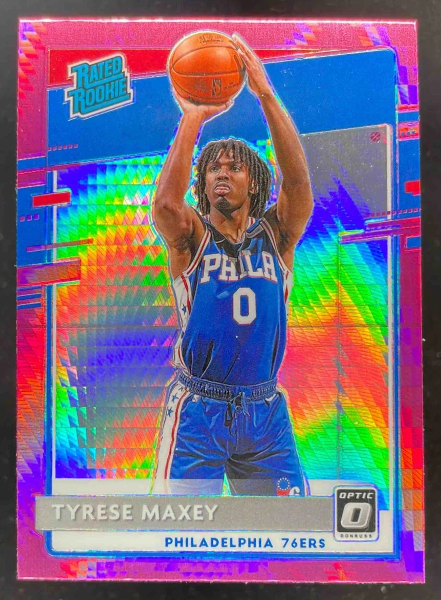 2020-21 Panini Donruss Optic Hyper Pink #171 Tyrese Maxey RC Rated Rookie