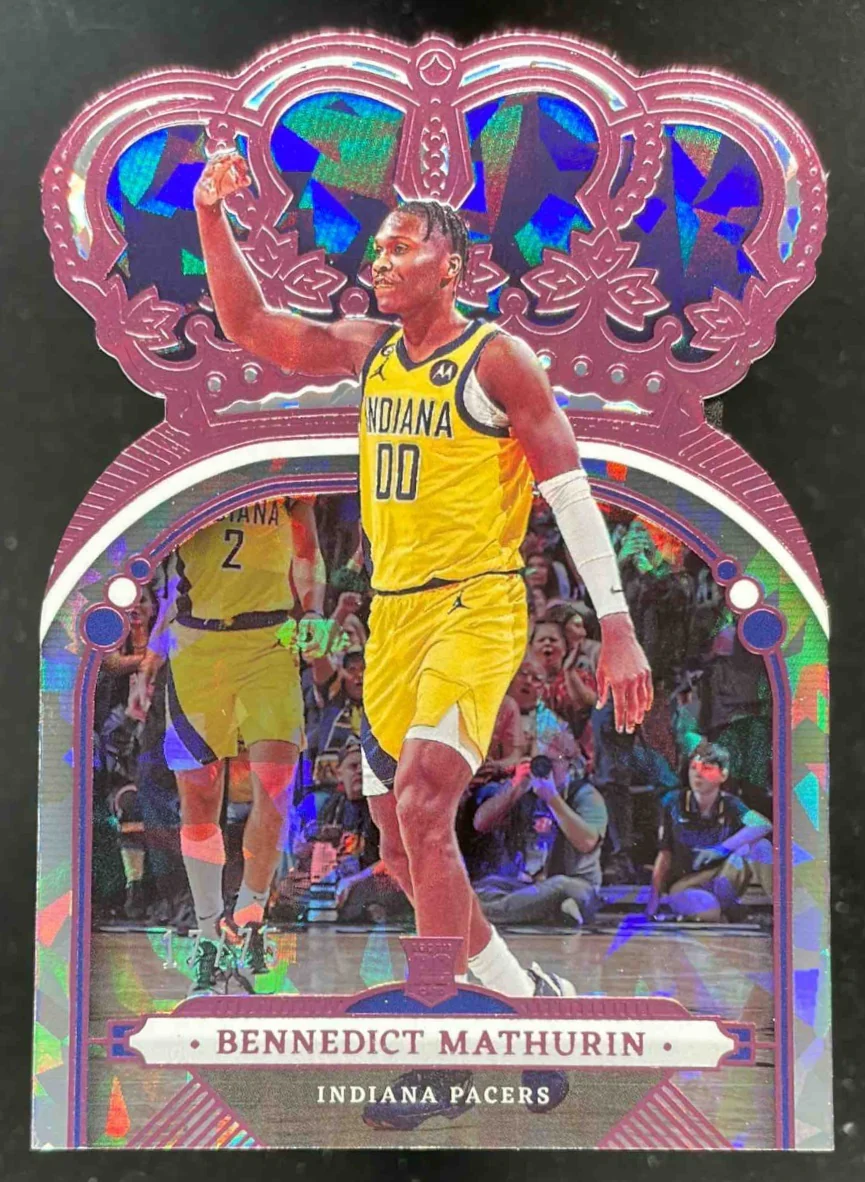 2022-23 Panini Crown Royale Crystal Pink #60 Bennedict Mathurin RC /75