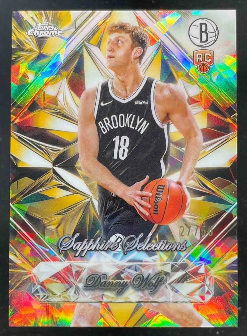 2025-26 Topps Chrome Sapphire Selections Gold Refractor #SS-19 Danny Wolf RC /50