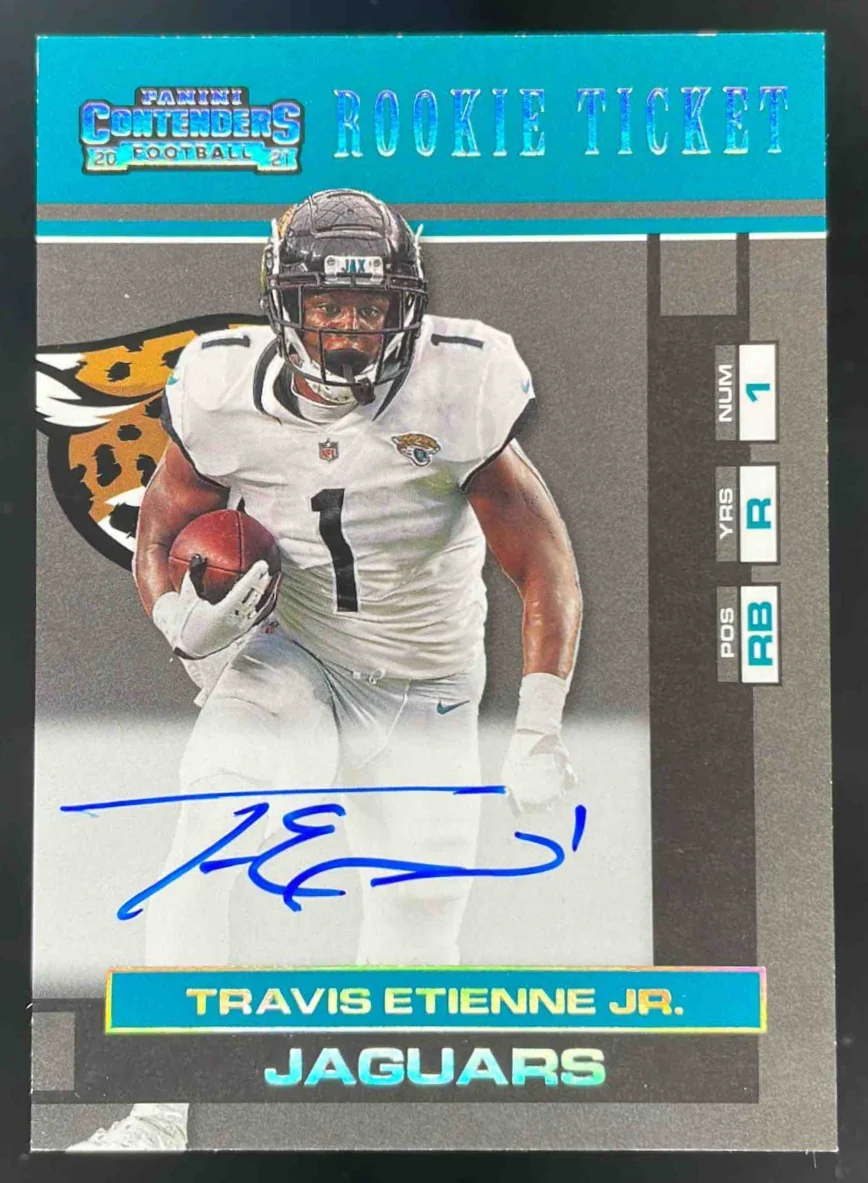 2021 Contenders 2001 Rookie Ticket RPS #TET Travis Etienne Jr. RC Auto /21